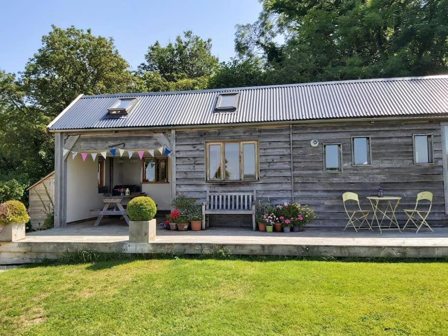 Log Cabin At The Old Summer Dairy Glastonbury Somerton  Exterior foto