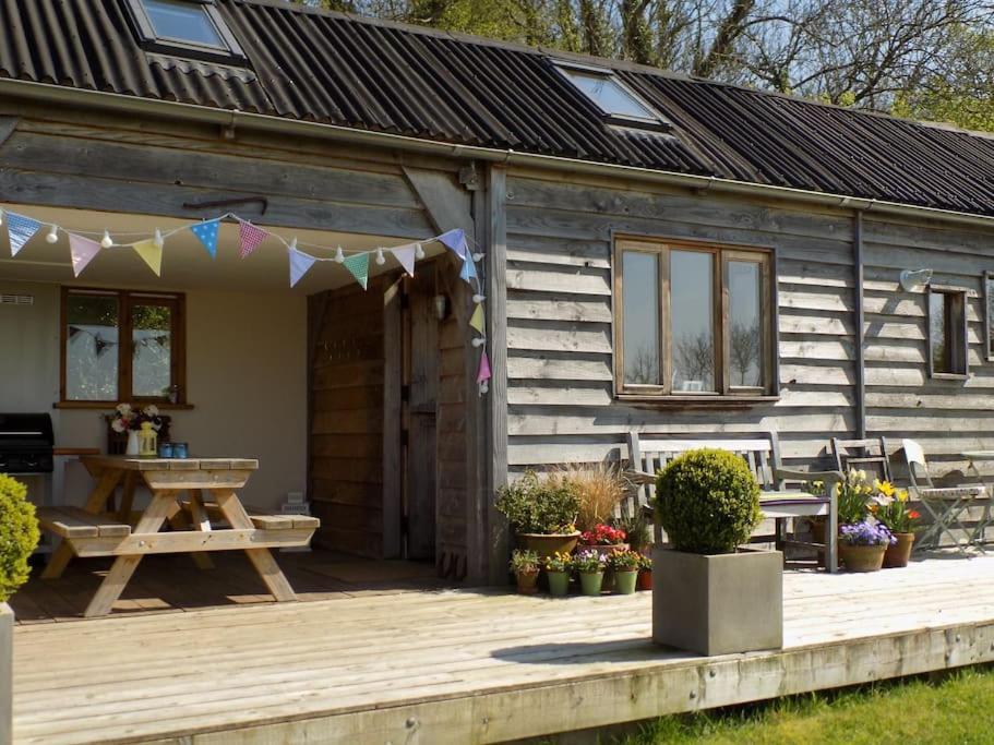 Log Cabin At The Old Summer Dairy Glastonbury Somerton  Exterior foto